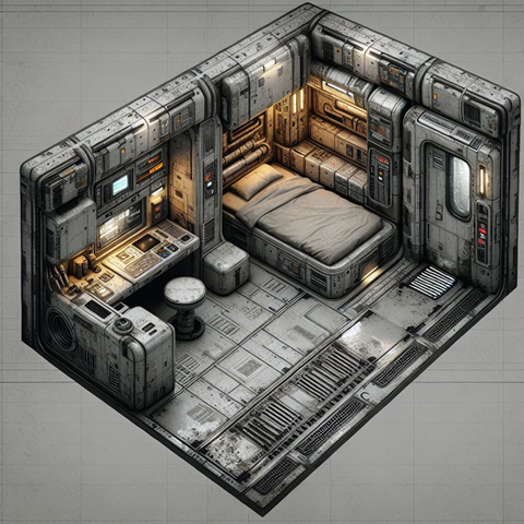 Floor plan for studio, 1010 sqft